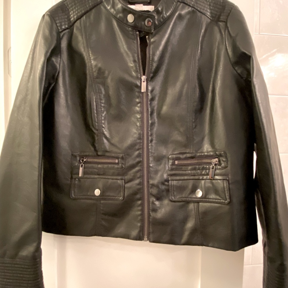 Faux leather jacket